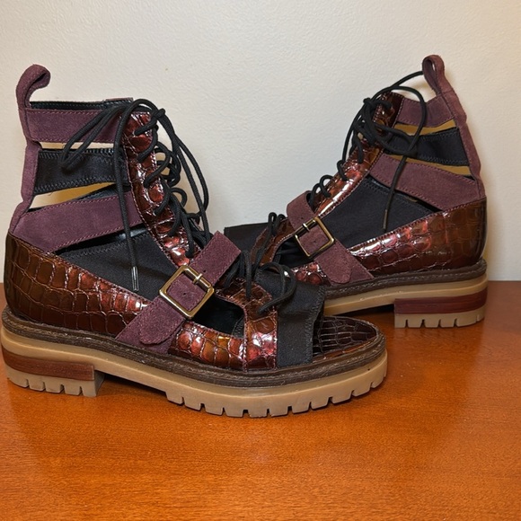 Free People Mandi Boot Sandals Brown Size EU 37 - US 7 NWOT - Picture 7 of 16